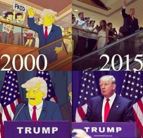 حقيقة توقع مسلسل The Simpsons بفوز دونالد ترامب