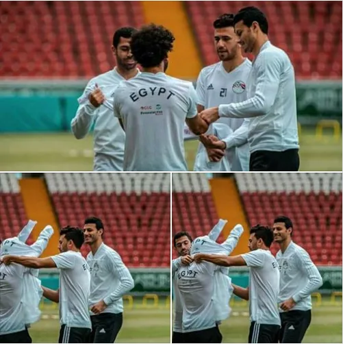 حقيقة مساعدة محمد صلاح لارتداء قميص المنتخب حقيقة مساعدة محمد صلاح لارتداء قميص المنتخب