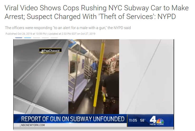 حقيقة القبض على راكب لا يحمل تذكرة مترو  في نيويورك