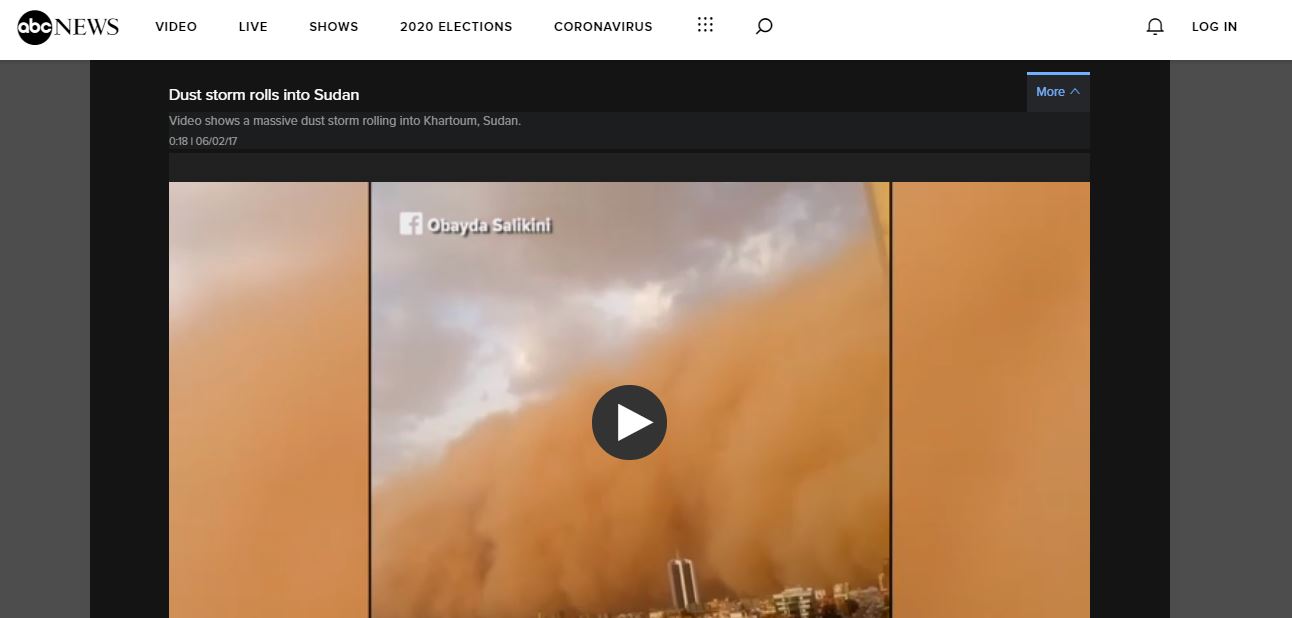 حقيقة فيديو العاصفة الترابية المتجهه الى مصر