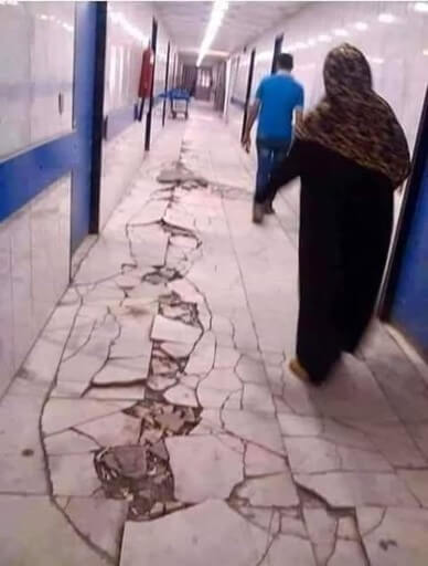 حقيقة صورة مستشفى مكسرة في مصر