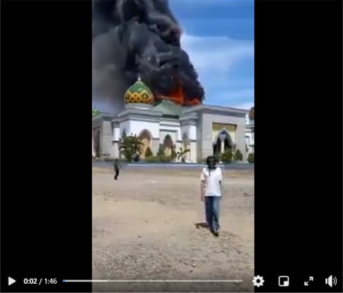 حقيقة فيديو لحرق الهنود لمسجد في الهند
